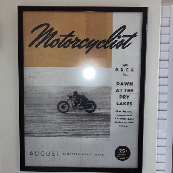 MOTORCYCLIST MAGAZINE | Professionally Framed Photo for Mancave Rare 1970s - Picture 2 of 9